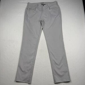 Peter Millar Pants Mens 34x32 Gray Lightweight Chino 5 Pocket Casual Golf Travel